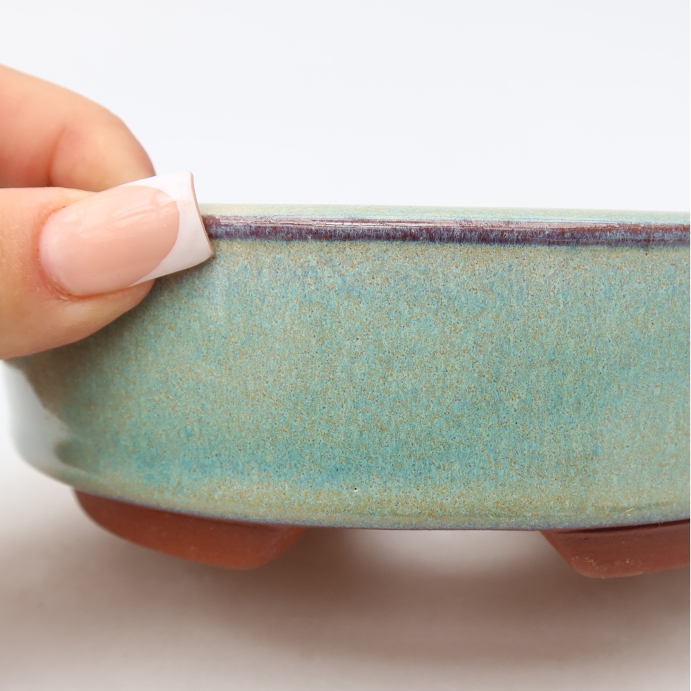Bol à bonsaï en céramique 15 x 15 x 5 cm, vert
