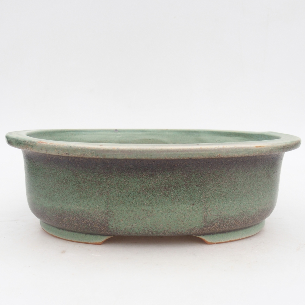 Bol à bonsaï en céramique 26 x 22 x 8 cm, vert