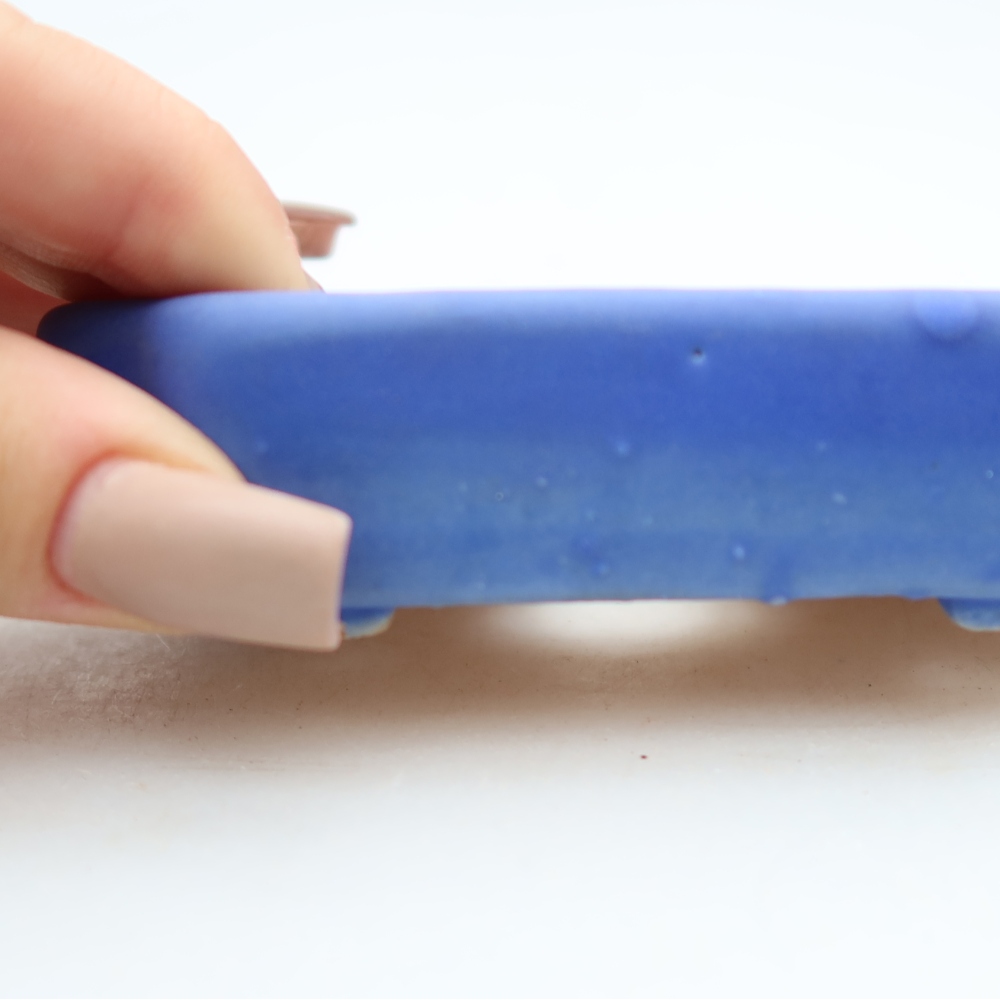 Bol à bonsaï en céramique 10 x 8 x 2,5 cm, couleur bleu