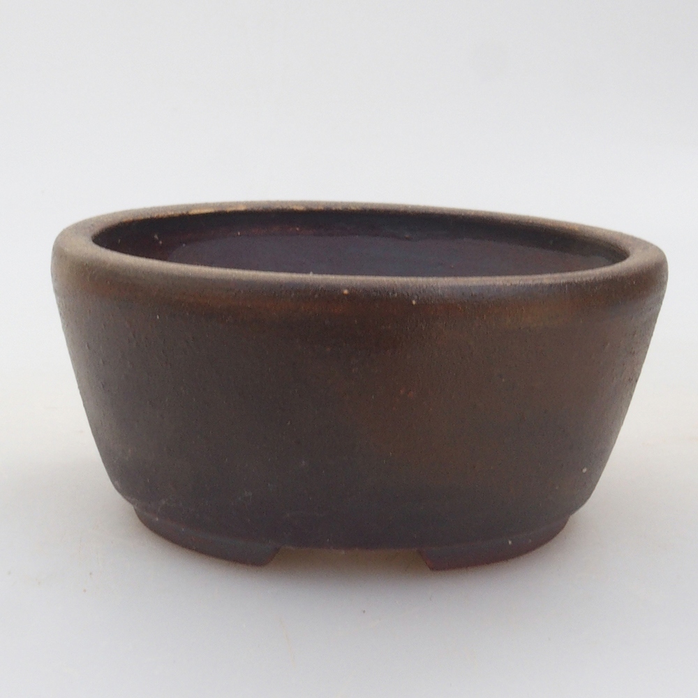 Bol à bonsaï en céramique 10 x 8,5 x 4 cm, brun