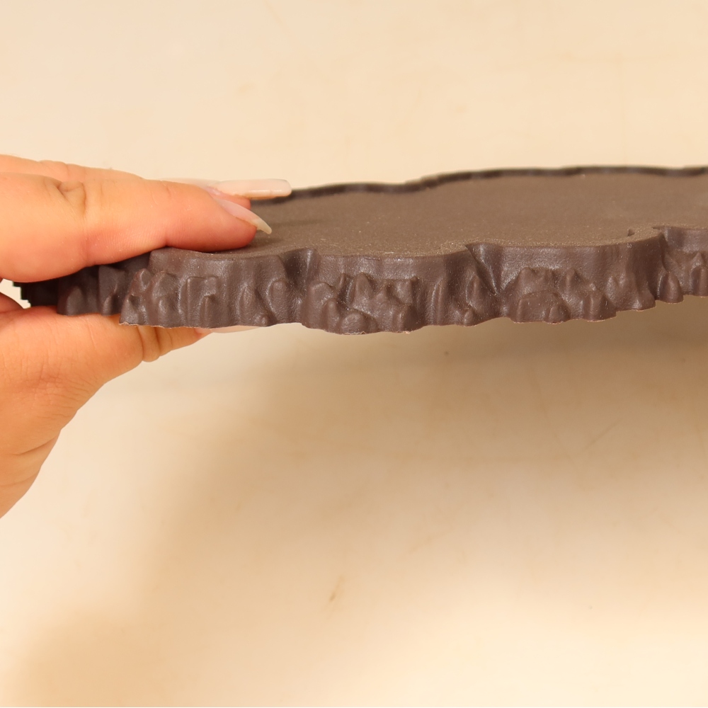 Socle en plastique pour bonsaï 33 x 19 x 1,5 cm, couleur marron