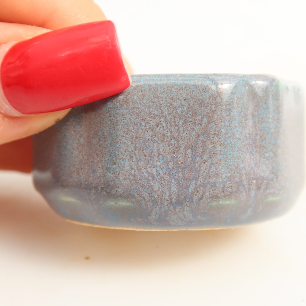 Pot à bonsaï en céramique 5 x 5 x 2,5 cm, couleur grise