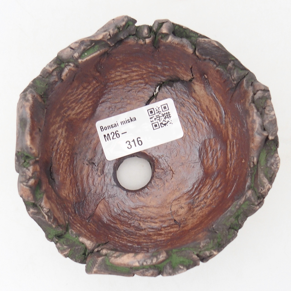 Coquille en céramique 10,5 x 10,5 x 8 cm , couleur verte