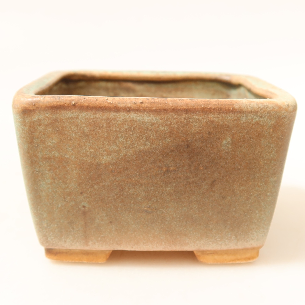 Bol à bonsaï en céramique 8,5 x 8,5 x 5,5 cm, vert