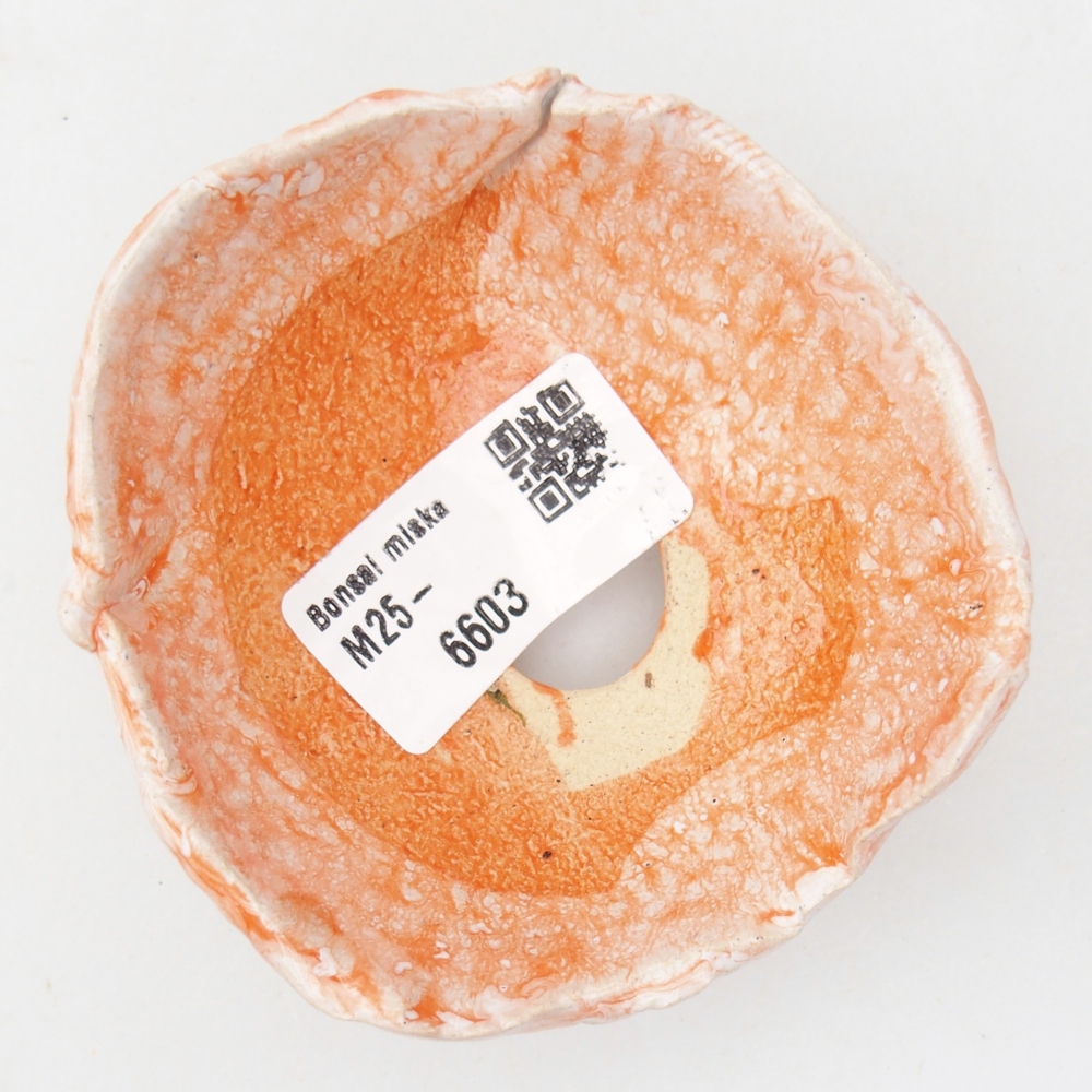 Coquille en céramique 8 x 8 x 4,5 cm , couleur orange