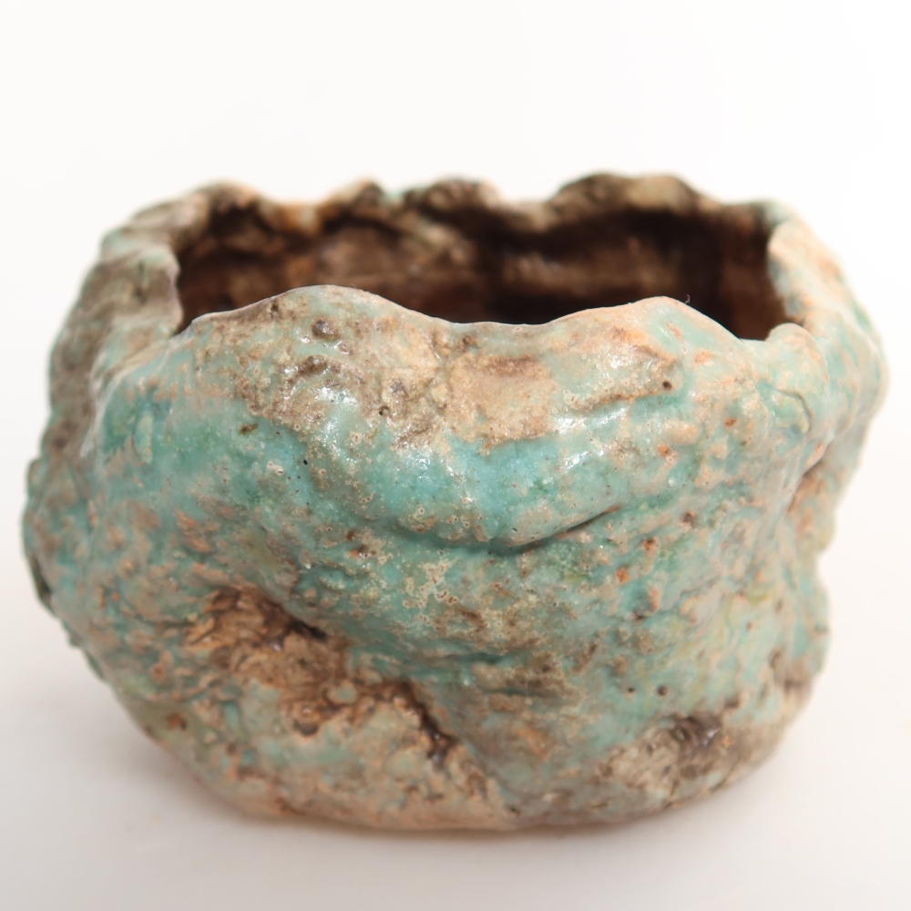 Coquille en céramique 7,5 x 7 x 5,5 cm , couleur verte