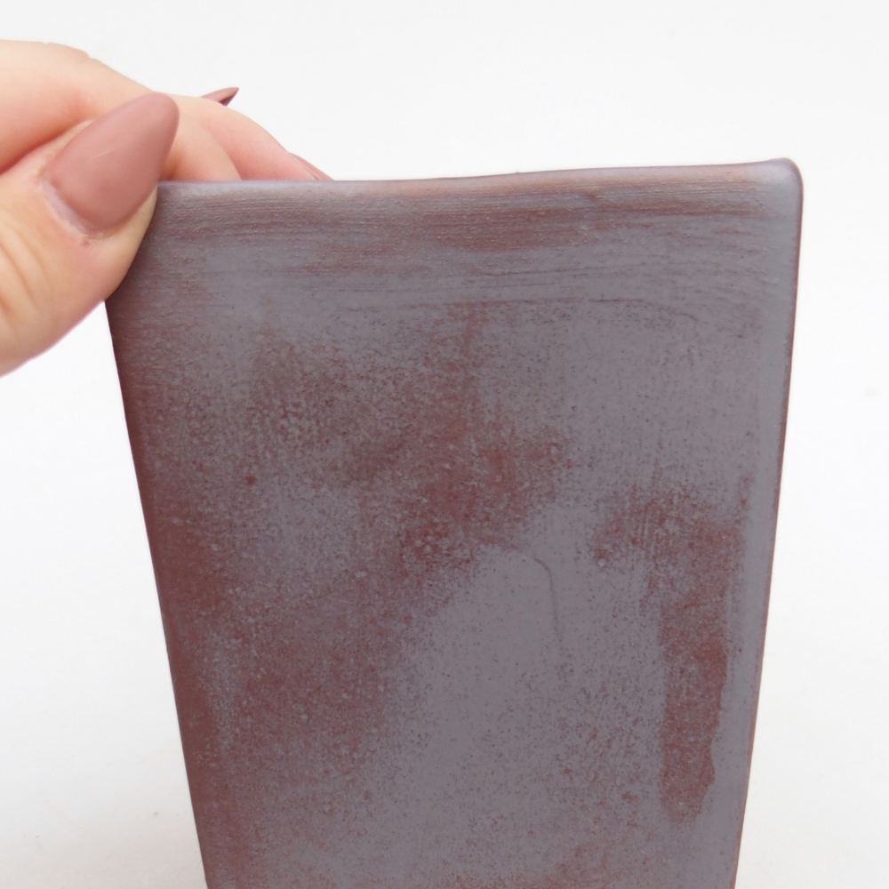 Bol à bonsaï en céramique 9 x 9 x 12,5 cm, couleur métal