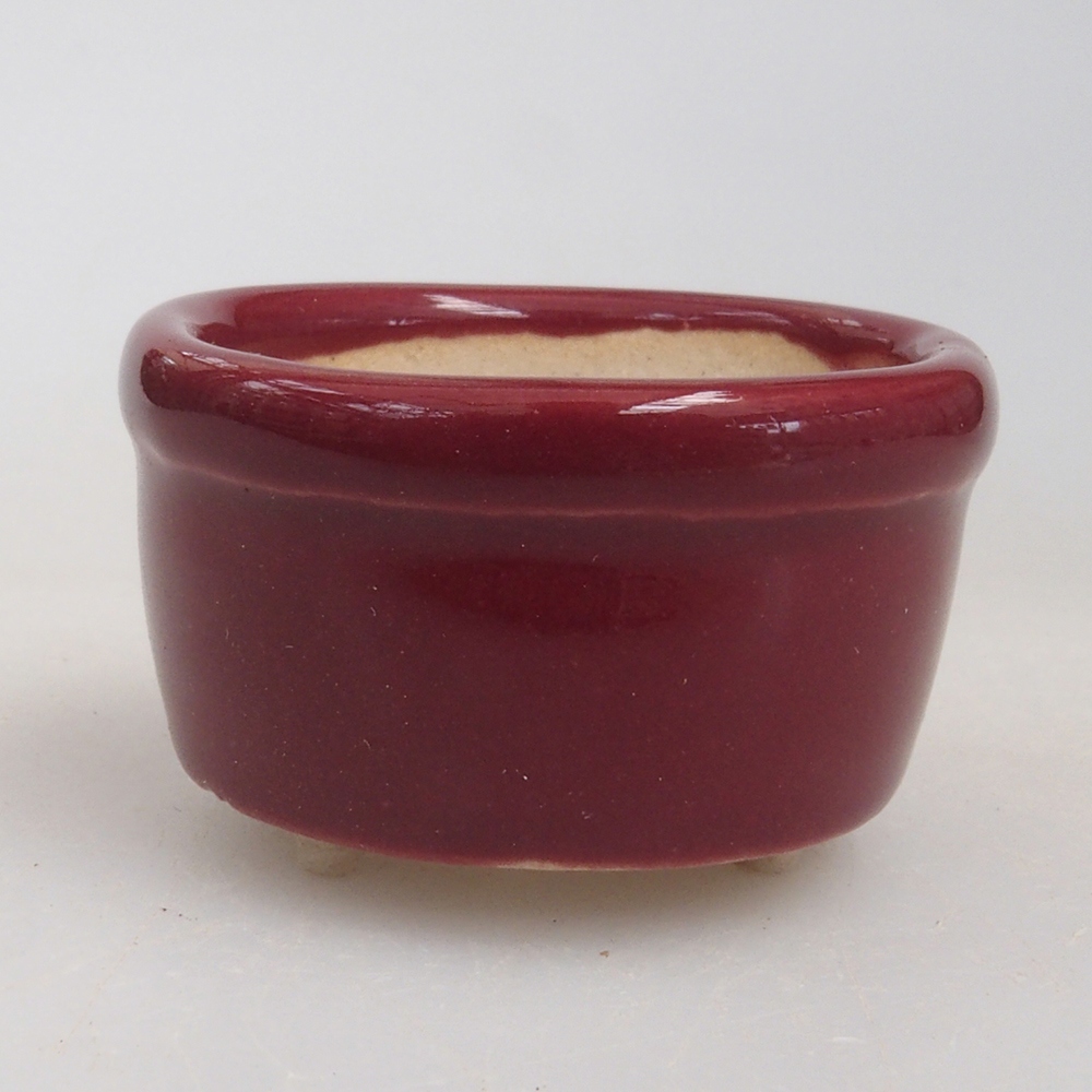 Mini bol bonsaï 3,5 x 3,5 x 2 cm, bordeaux