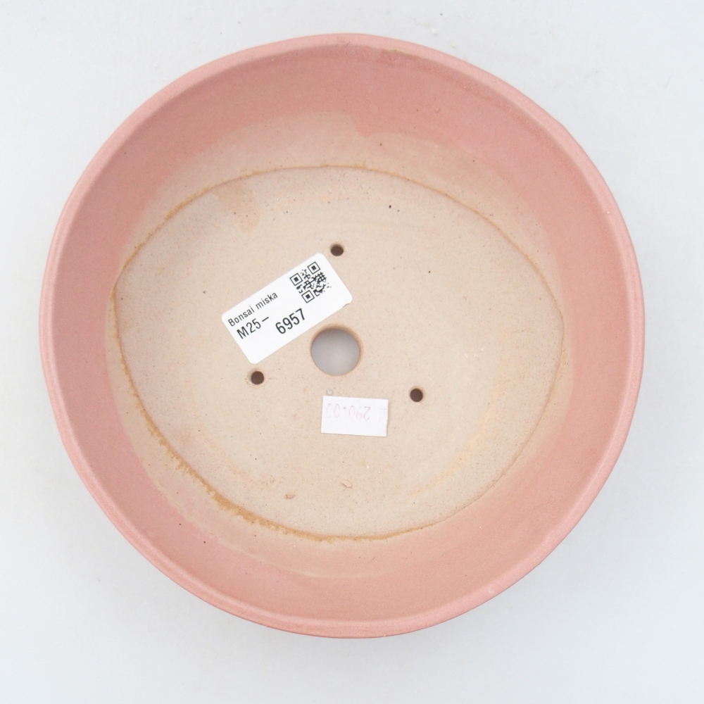 Bol à bonsaï en céramique 18 x 18 x 5 cm, rose