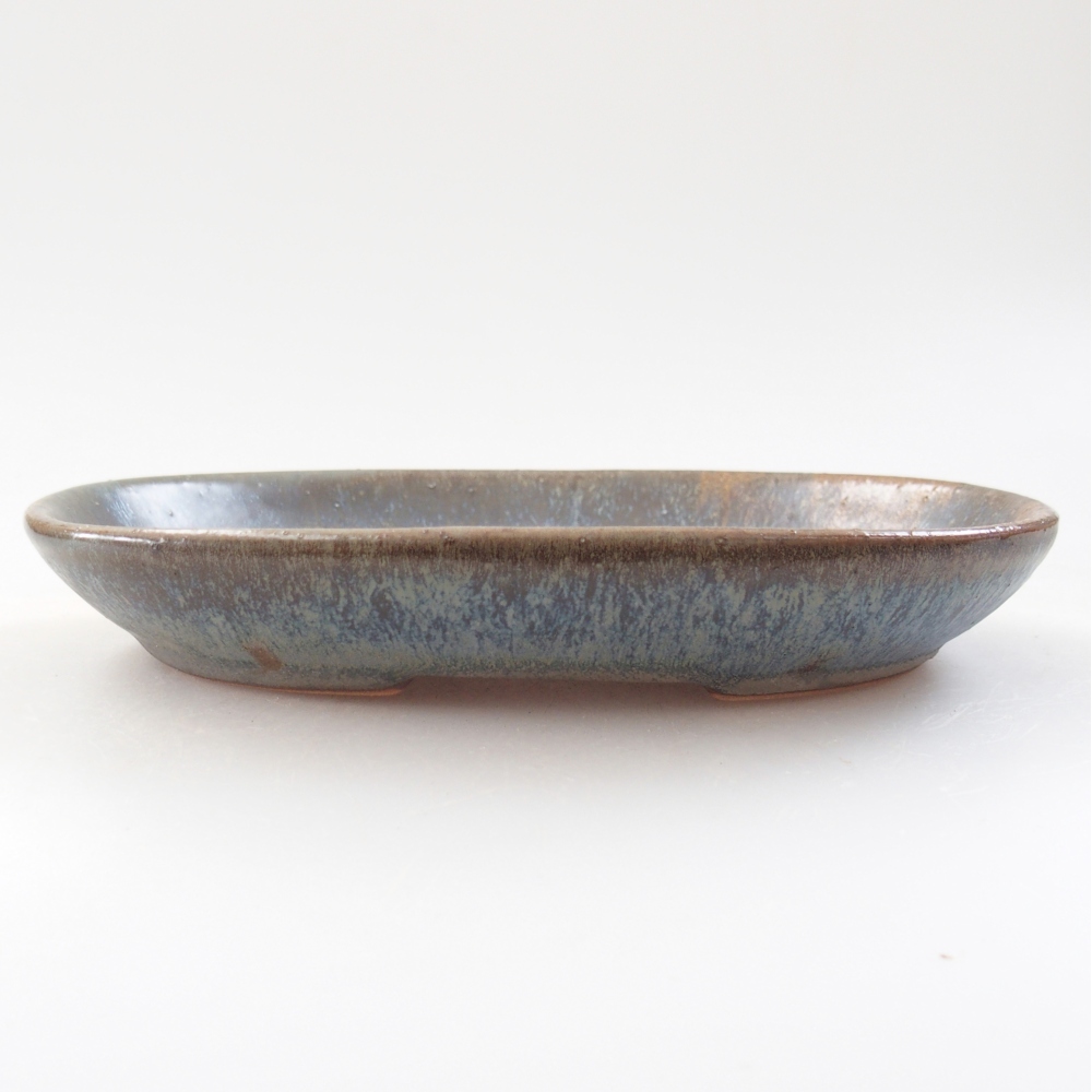 Bol à bonsaï en céramique 15,5 x 11 x 2,5 cm, couleur bleu
