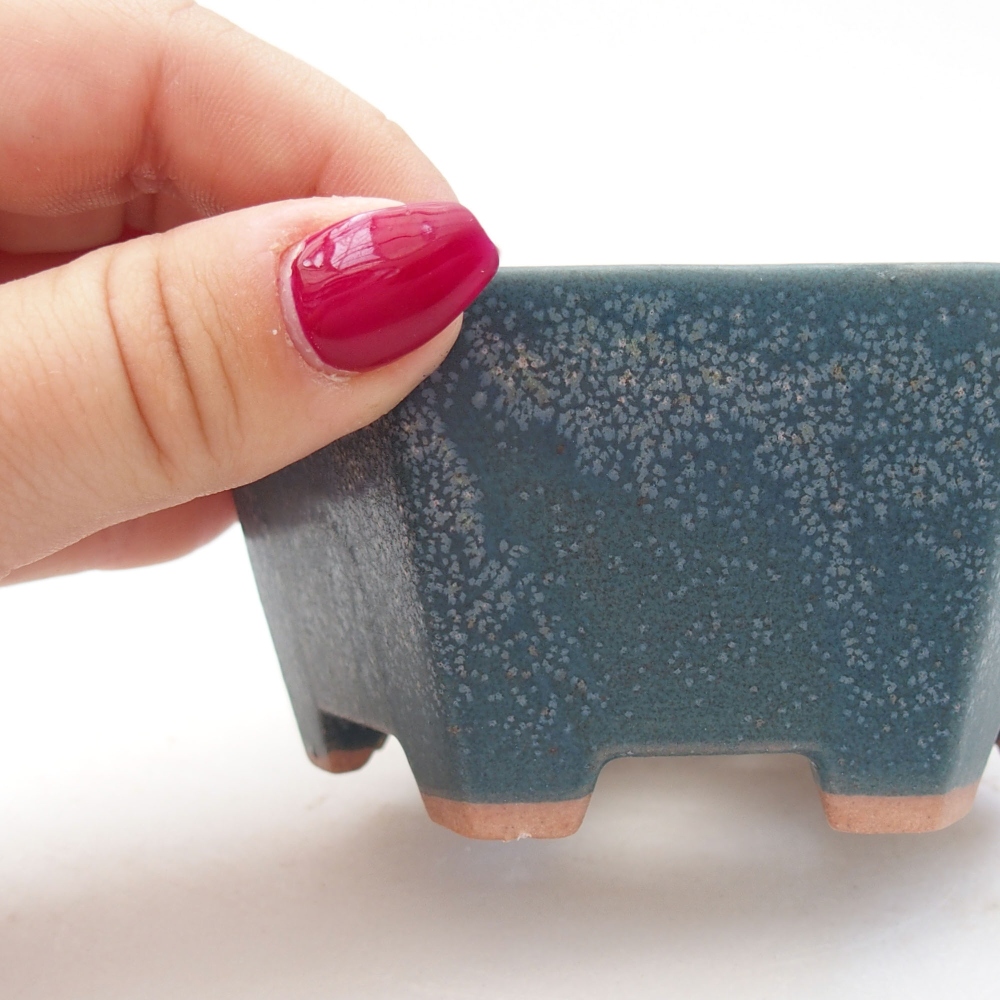 Bol à bonsaï en céramique 10 x 9 x 5 cm, couleur bleu