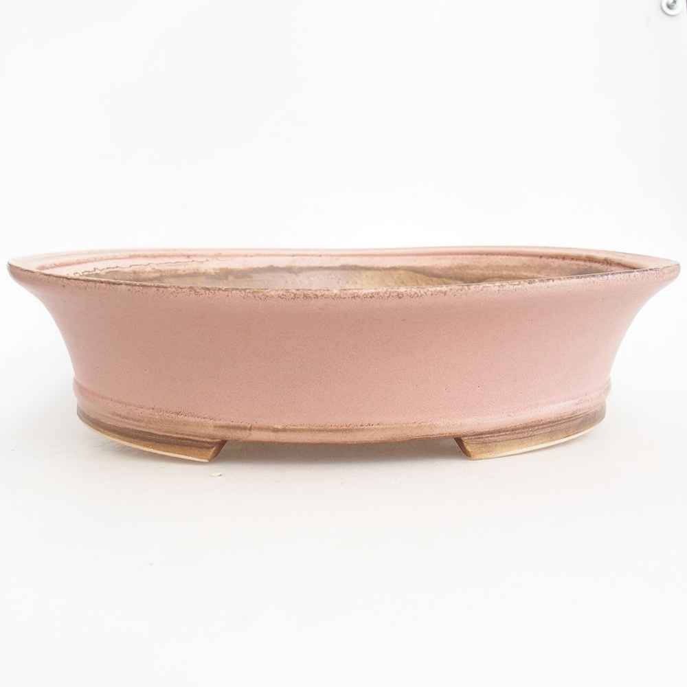 Bol à bonsaï en céramique 32,5 x 28 x 7,5 cm, rose