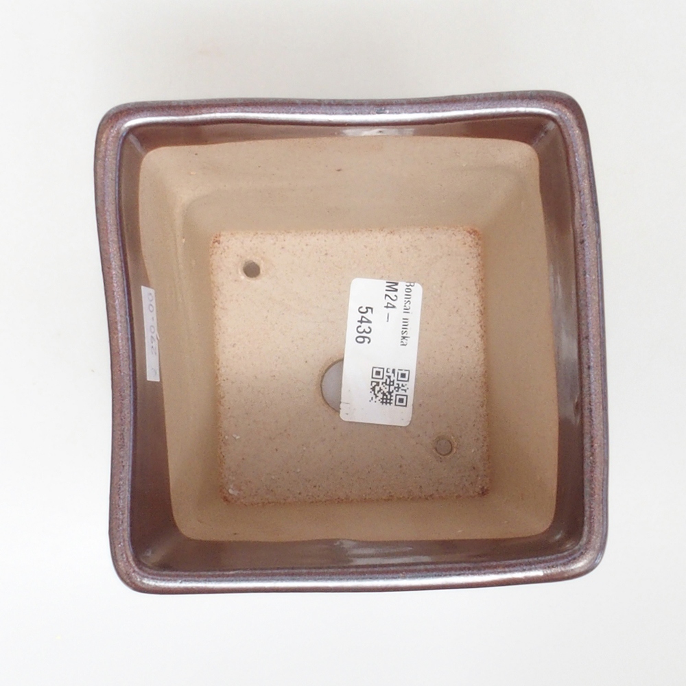 Bol à bonsaï en céramique 10,5 x 10,5 x 11,5 cm, brun