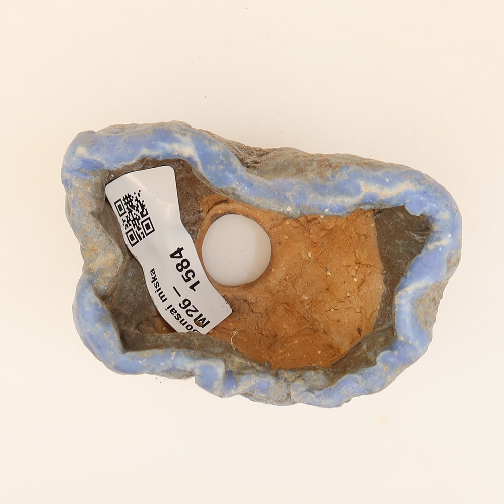 Coquille en céramique  5,5 x 3,5 x 5 cm , couleur bleue