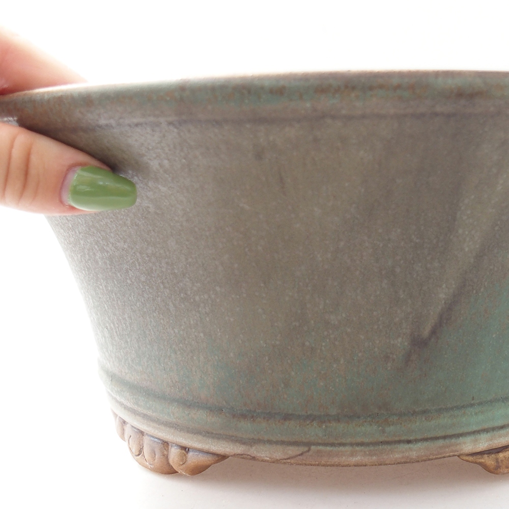 Bol à bonsaï en céramique 29 x 29 x 12 cm, vert