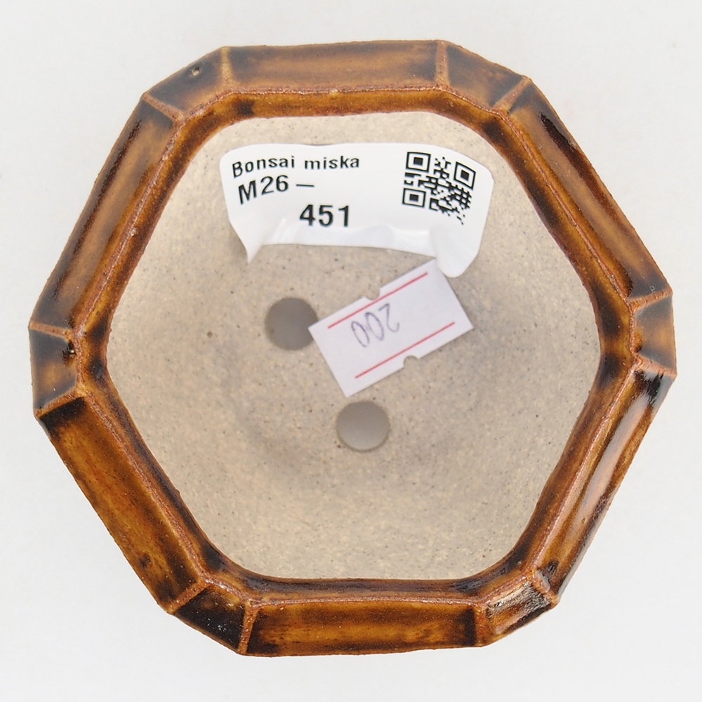 Bol à bonsaï en céramique 8,5 x 8 x 4 cm, brun