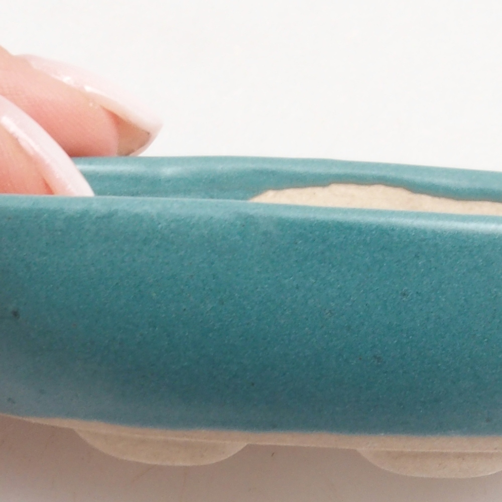 Bol à bonsaï en céramique 6,5 x 5,5 x 4 cm, couleur bleu