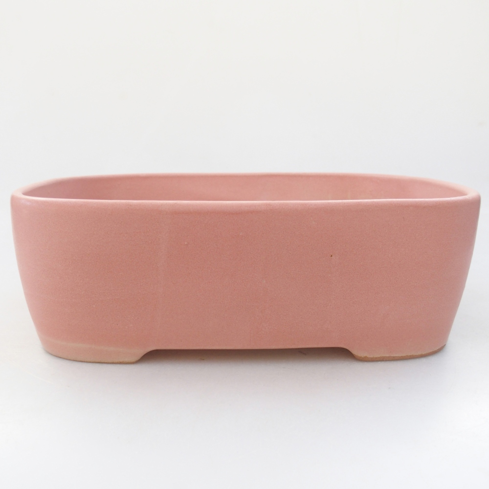 Bol à bonsaï en céramique 23 x 18 x 7,5 cm, rose