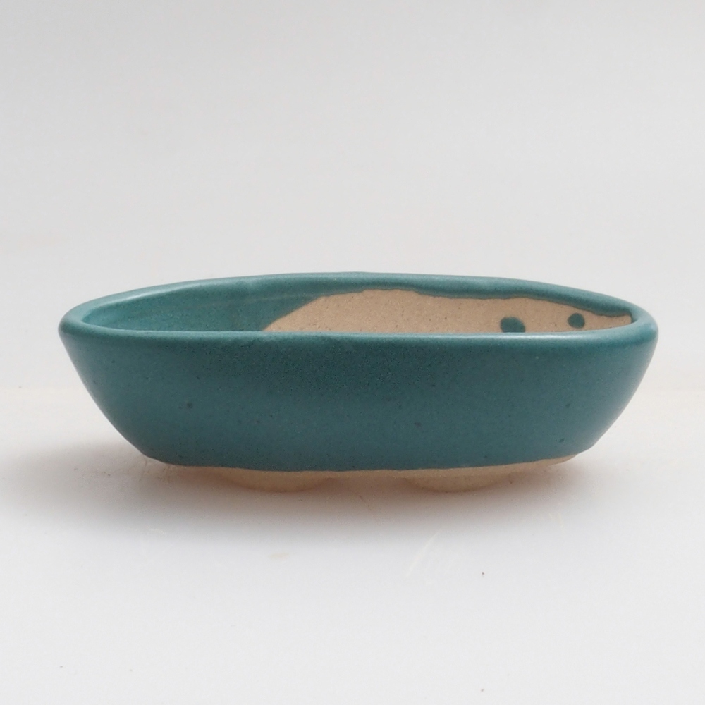 Bol à bonsaï en céramique 6,5 x 5,5 x 4 cm, couleur bleu