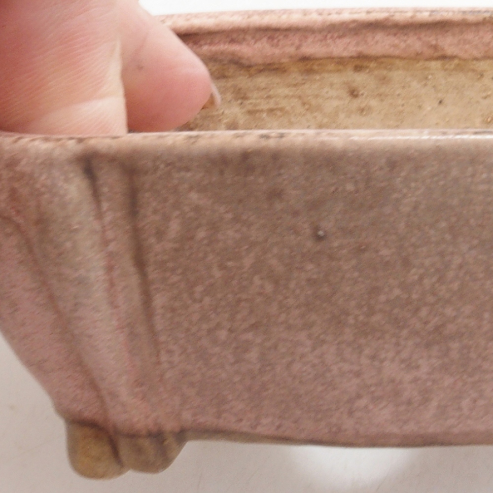 Bol à bonsaï en céramique 10 x 8,5 x 4 cm, brun