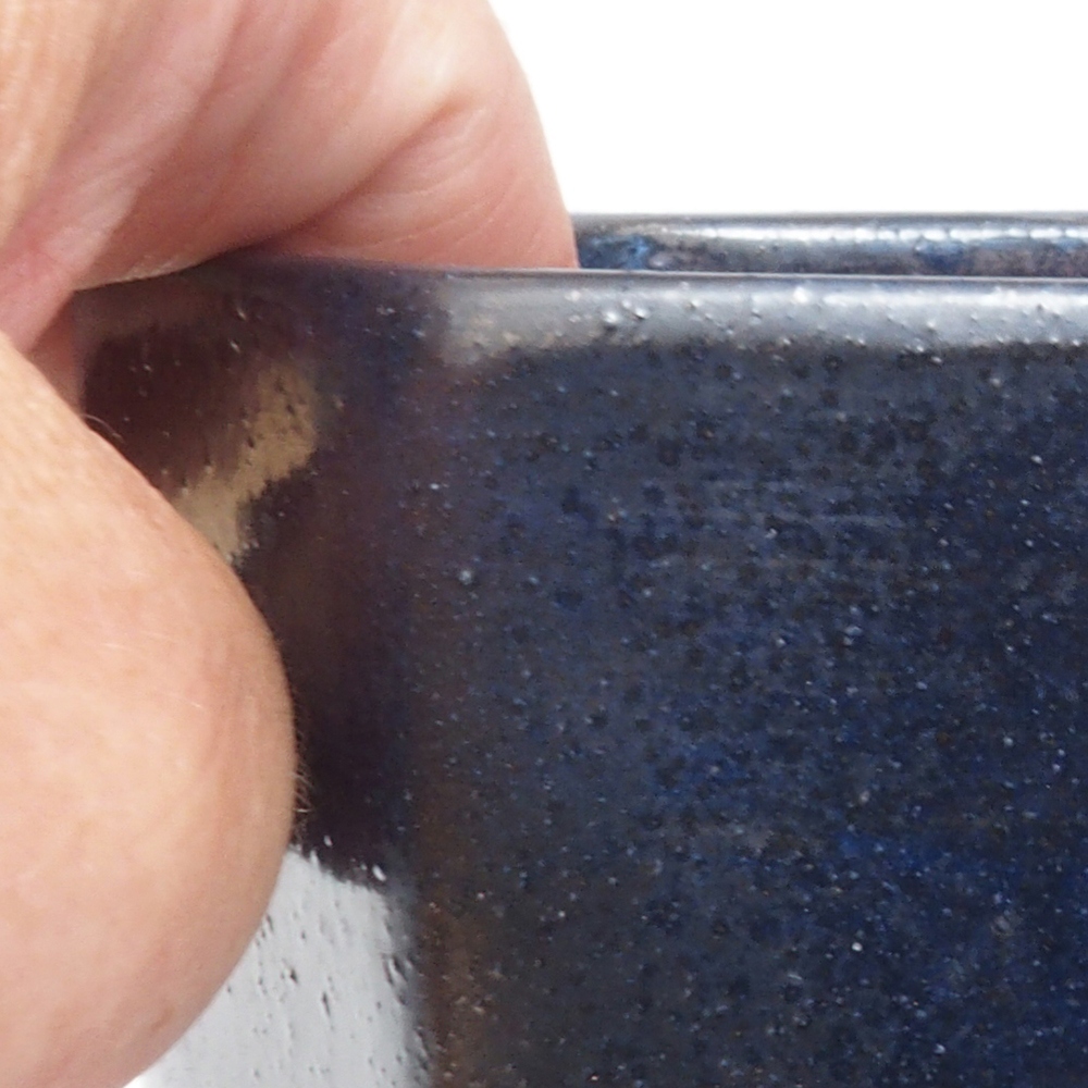 Bol à bonsaï en céramique 9,5 x 8,5 x 14,5 cm, couleur bleu