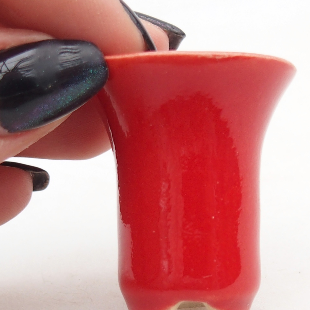 Mini bol bonsaï 3 x 3 x 3,5 cm, couleur rouge