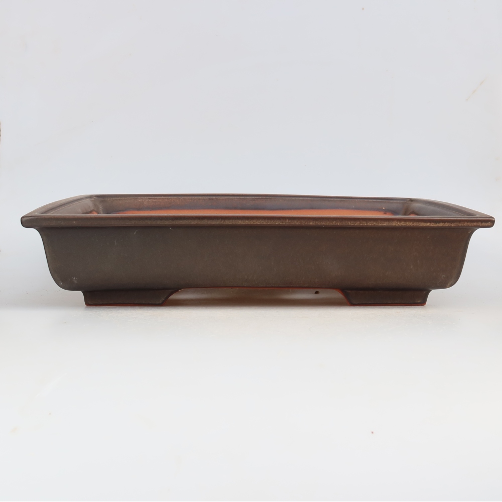 Bol en céramique  36 x 23 x 8 cm, couleur marron - RETRAIT SUR PLACE UNIQUEMENT ou expédition par palette