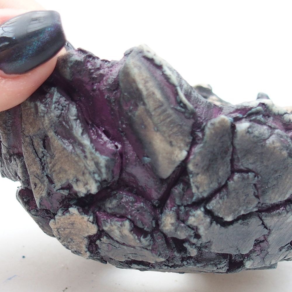 Coquille en céramique 10,5 x 10,5 x 5,5 cm , couleur violet