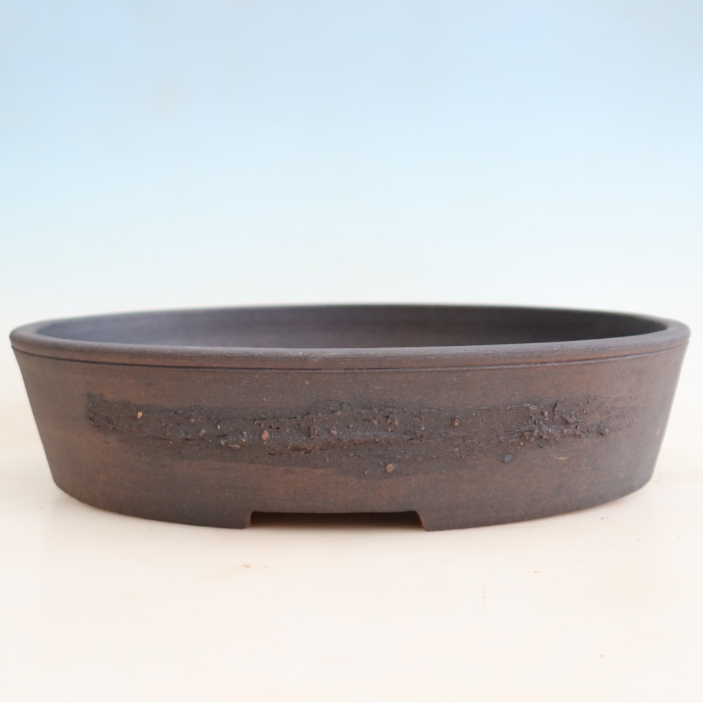 Pot à bonsaï en céramique 37,5 x 30,5 x 8 cm, couleur marron