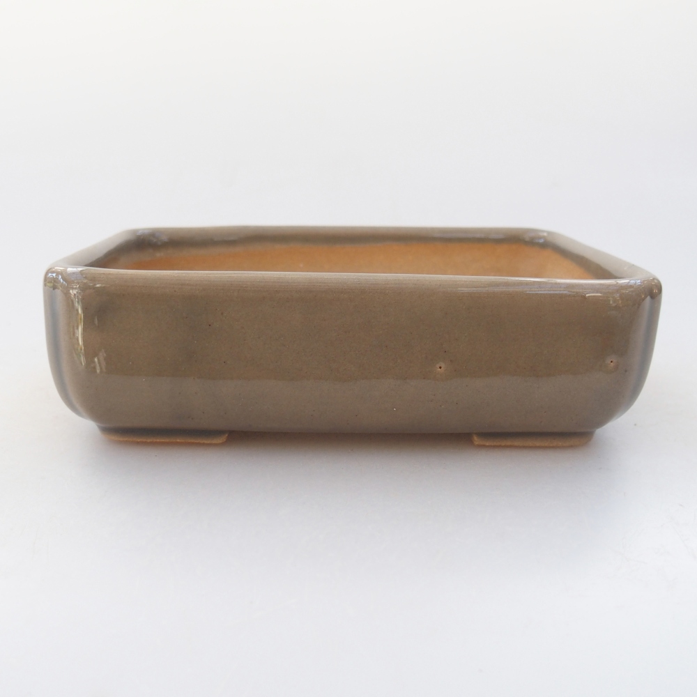 Bol à bonsaï en céramique 11,5 x 9 x 3,5 cm, gris