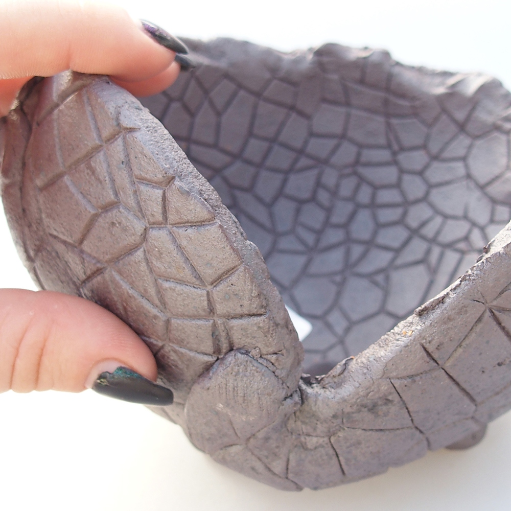 Coquille en céramique 15 x 14,5 x 10 cm , couleur métallique