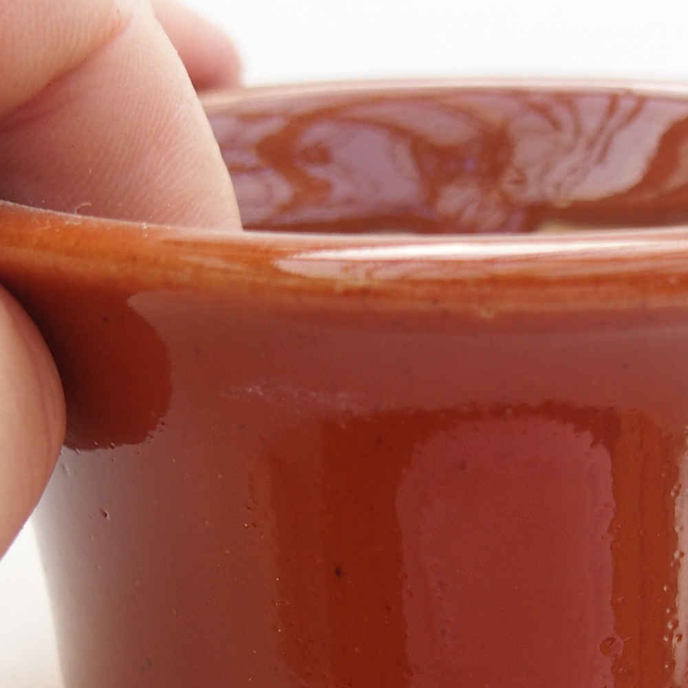 Bol à bonsaï en céramique 9 x 9 x 5 cm, brun