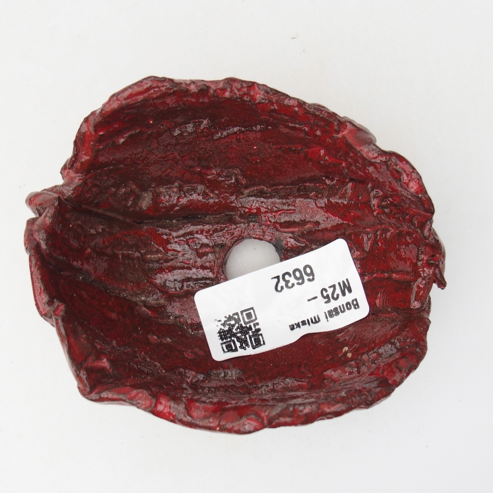 Coquille en céramique 9 x 7 x 4,5 cm , couleur rouge