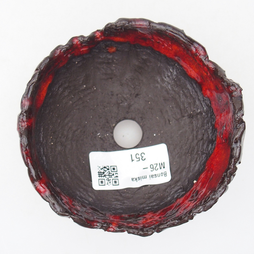 Coquille en céramique 9,5 x 9 x 6 cm , couleur rouge