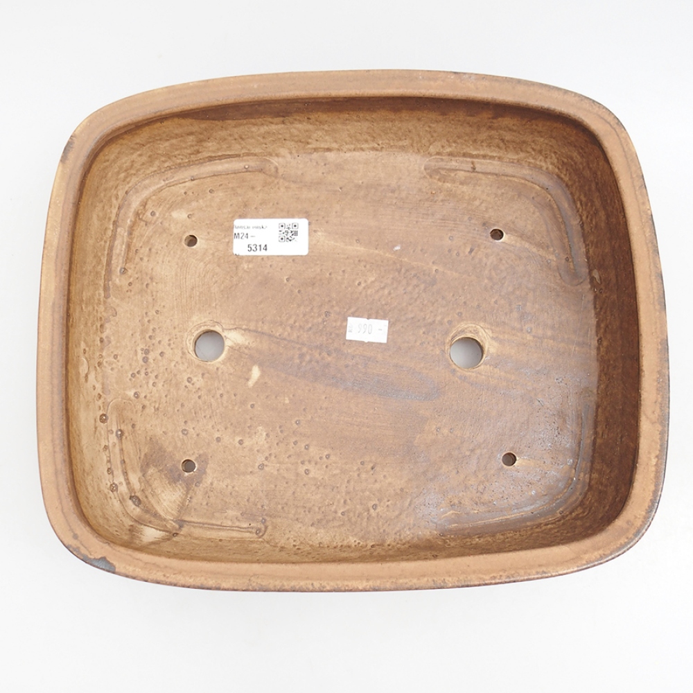 Bol à bonsaï en céramique 29,5 x 25 x 7 cm, rose