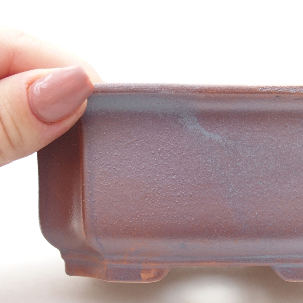 Bol à bonsaï en céramique 12 x 9 x 5 cm, couleur métal