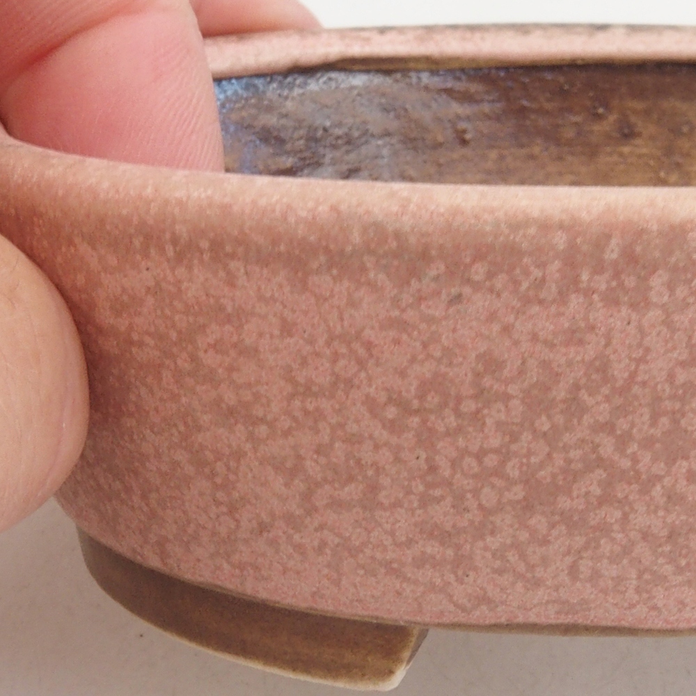 Bol à bonsaï en céramique 10 x 8,5 x 4 cm, brun