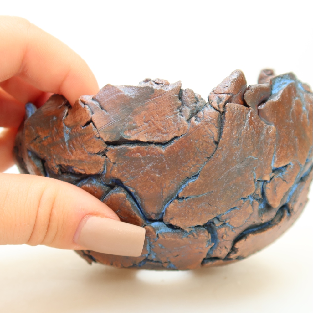 Coquille en céramique 10,5 x 10 x 7,5 cm, couleur bleue