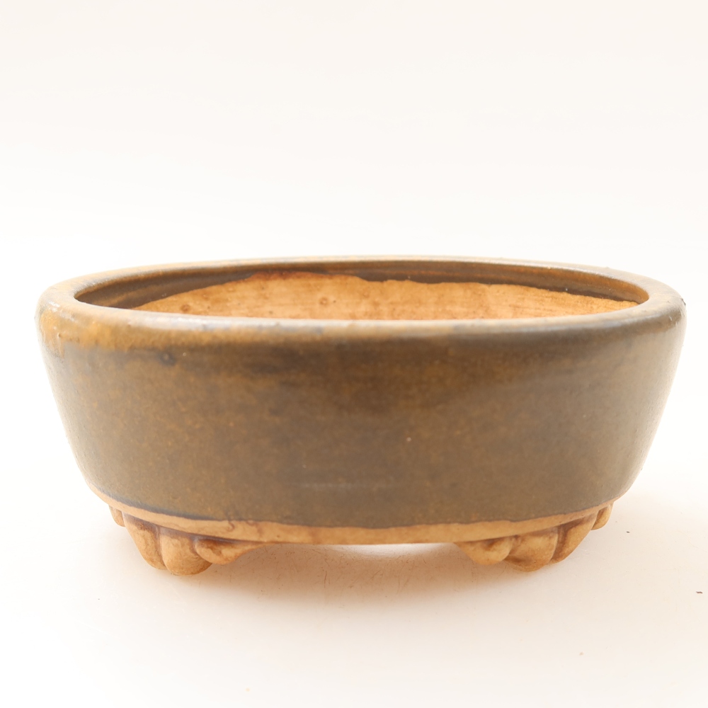 Bol à bonsaï en céramique 9,5 x 8 x 4 cm, brun