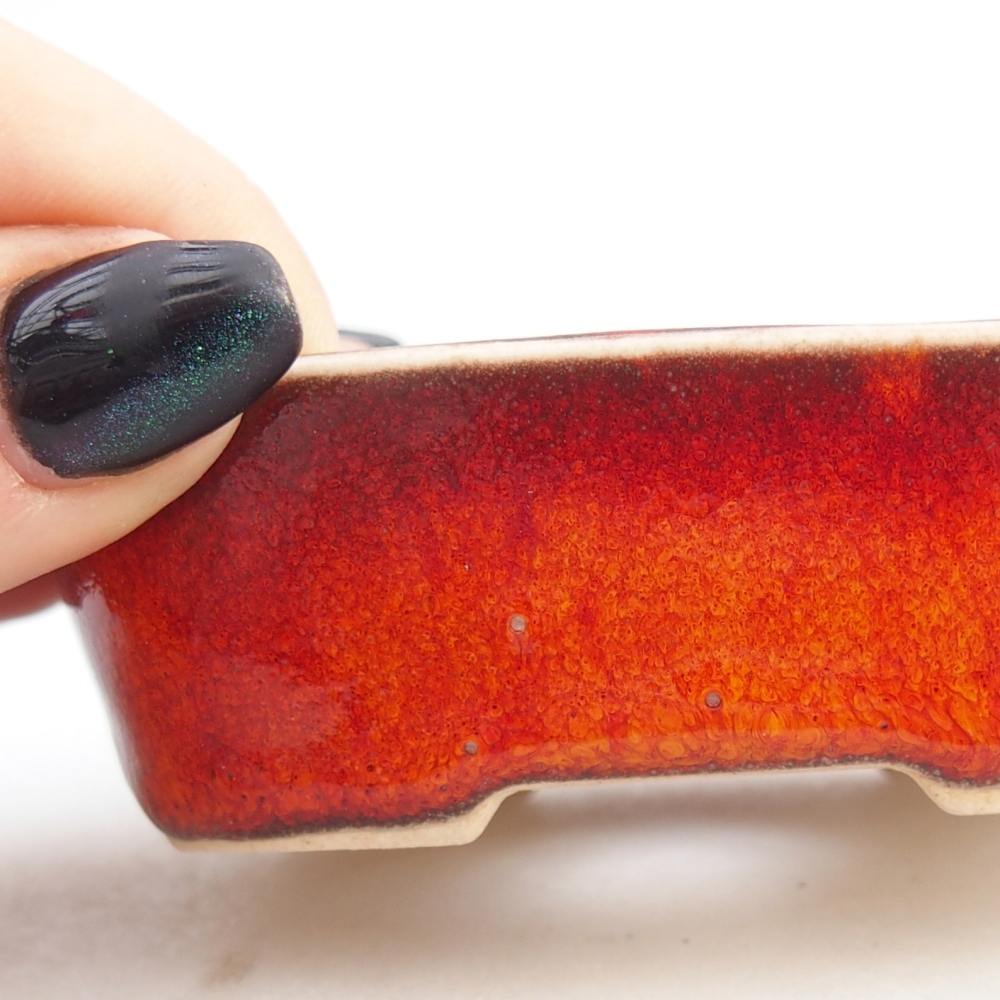 Mini bol bonsaï 6 x 6 x 2,5 cm, couleur rouge