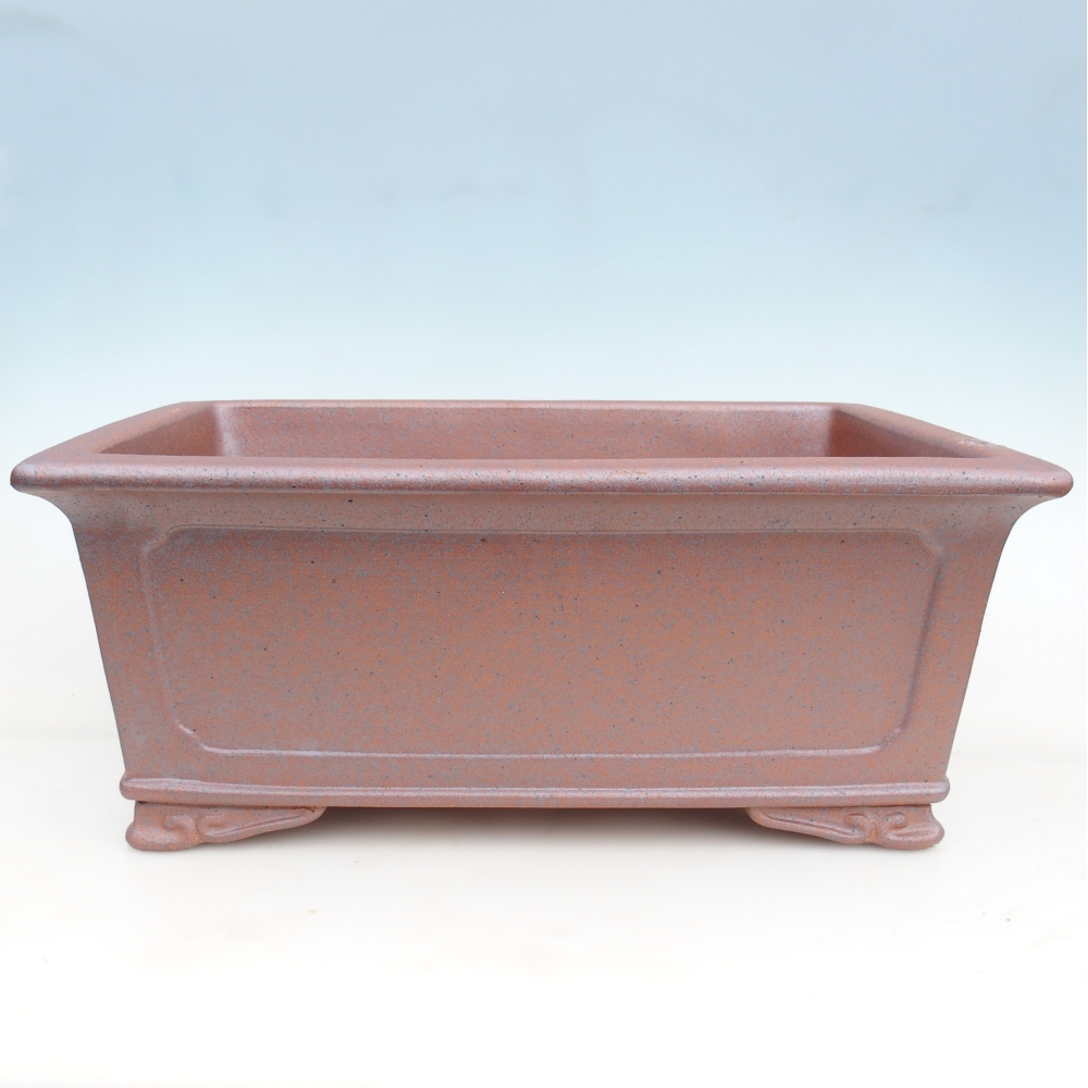 Bol bonsaï en céramique 51 x 38 x 21 cm , couleur métal - ENLEVEMENT PERSONNEL UNIQUEMENT ou transport sur palette