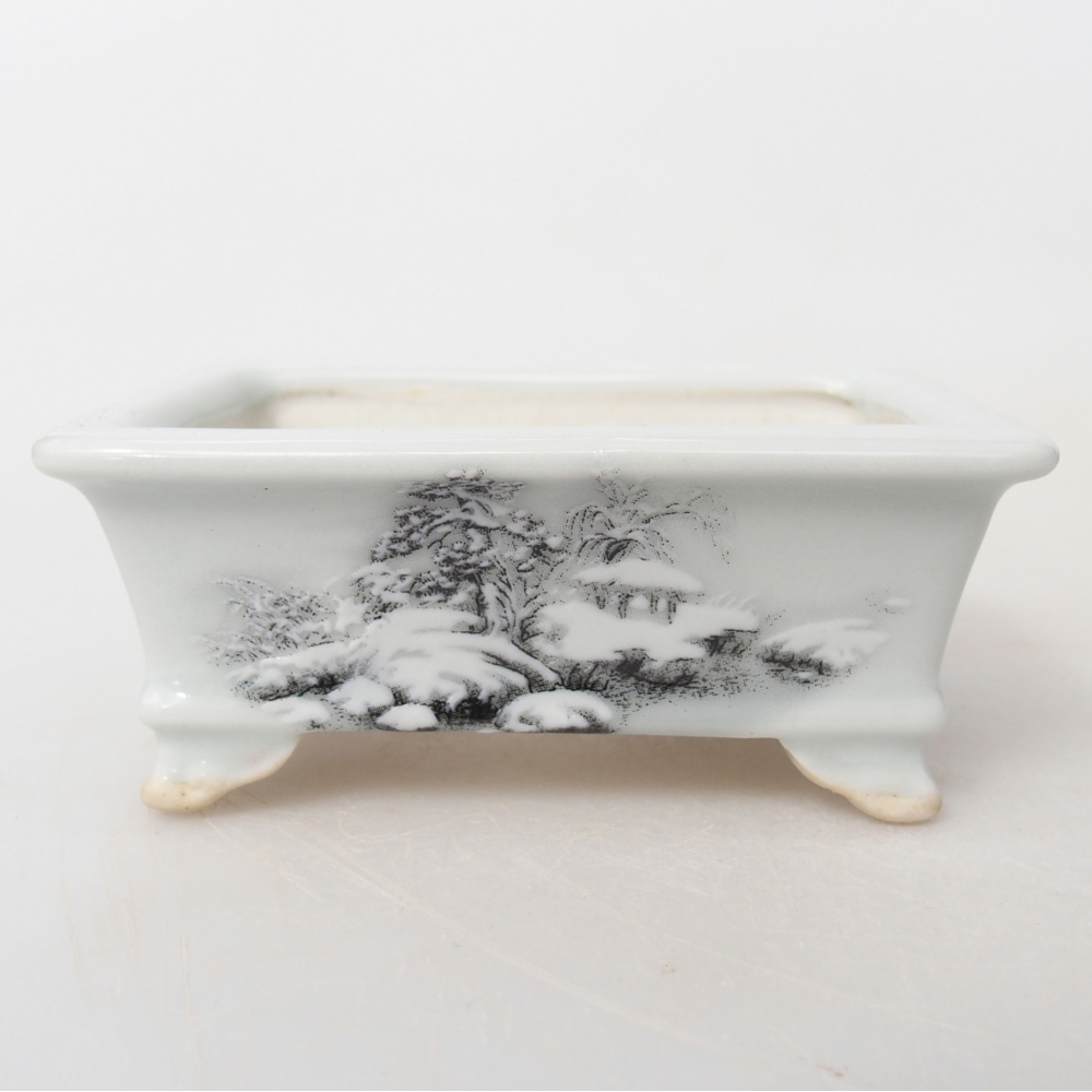 Mini bol bonsaï 8 x 6 x 3 cm, blanc