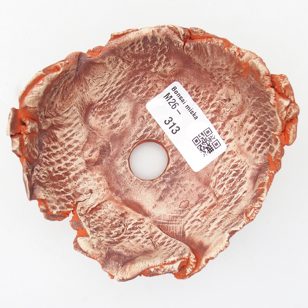 Coquille en céramique 11 x 11 x 6 cm , couleur orange