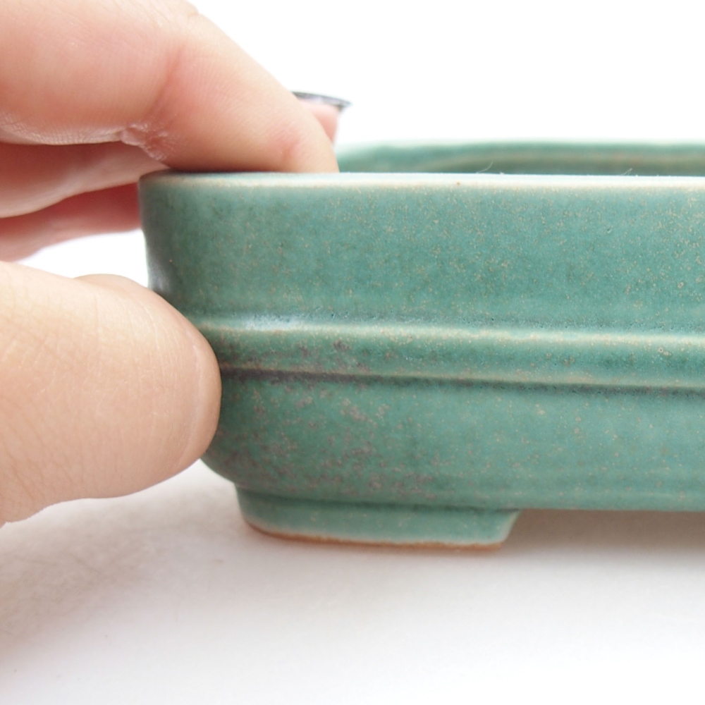 Bol à bonsaï en céramique 22 x 17 x 5 cm, vert