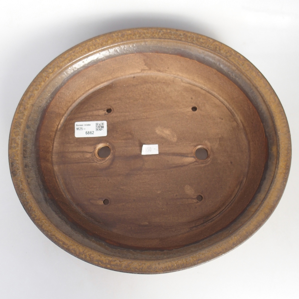 Bol à bonsaï en céramique 32 x 29 x 7 cm, brun