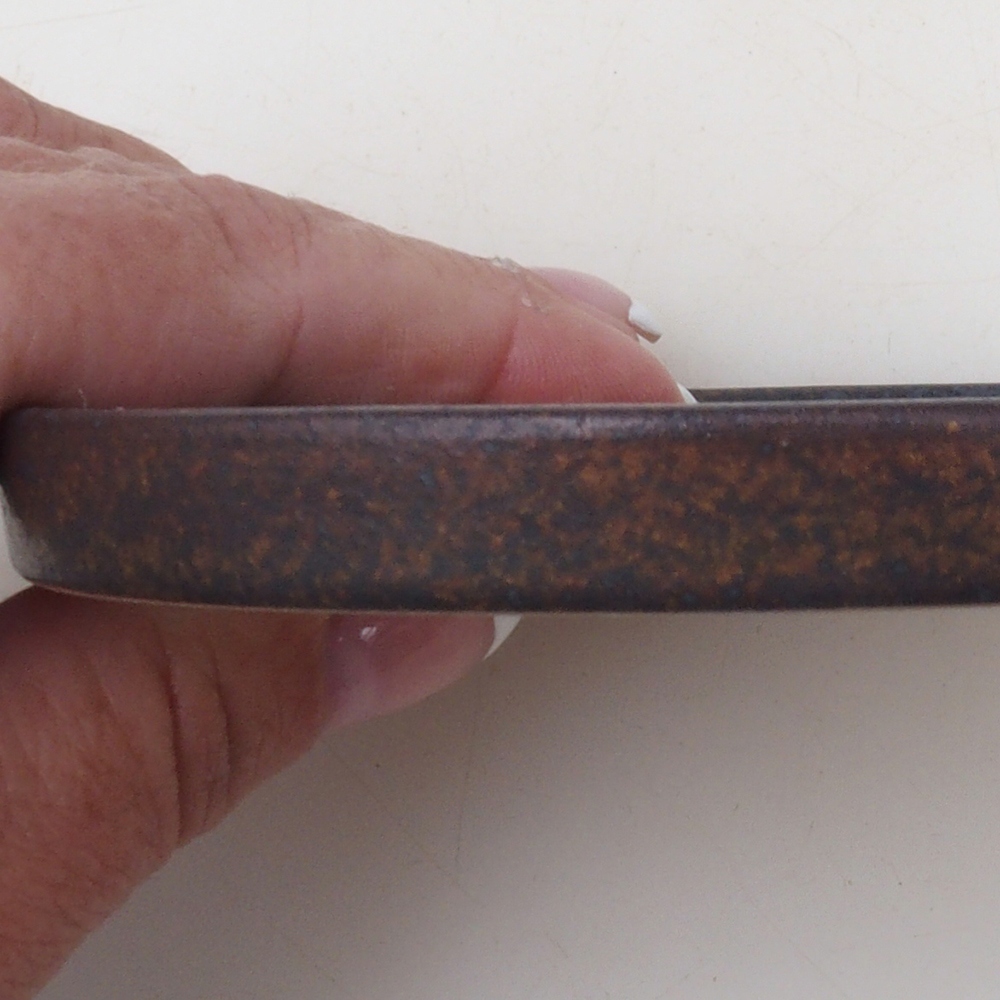 Console ronde pour bonsaïs D6-S - 10 x 10 x 1 cm - marron