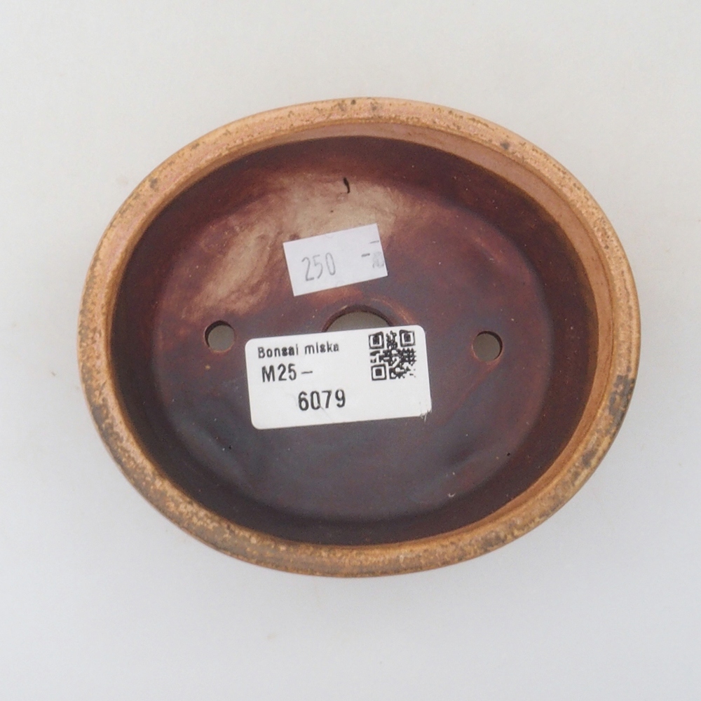 Bol à bonsaï en céramique 10 x 8,5 x 4 cm, brun