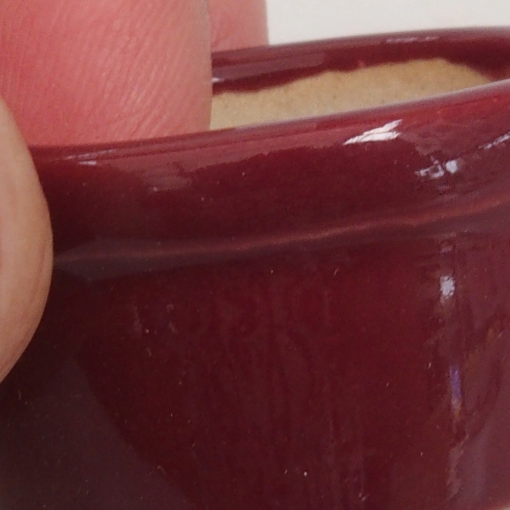 Mini bol bonsaï 3,5 x 3,5 x 2 cm, bordeaux