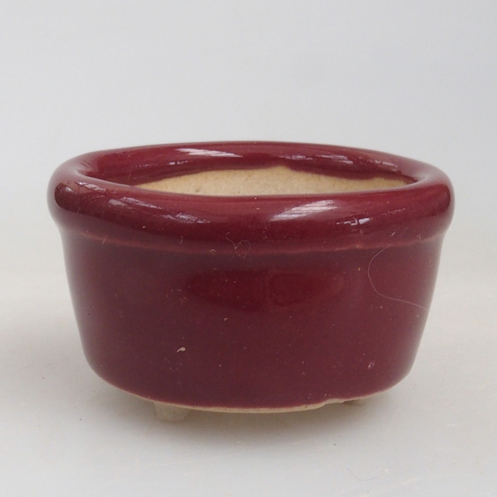 Mini bol bonsaï 3,5 x 3,5 x 2 cm, bordeaux
