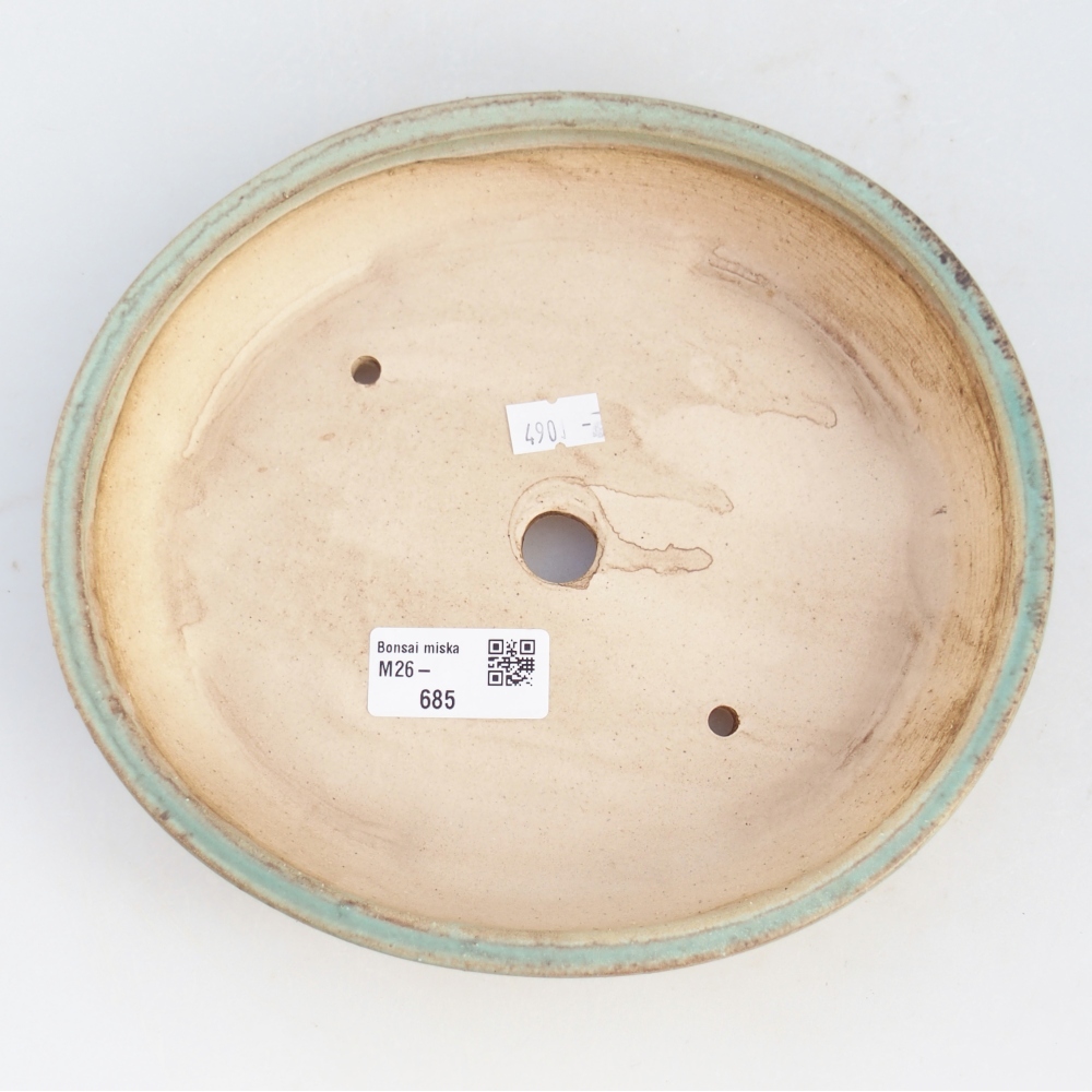 Bol à bonsaï en céramique 21 x 19 x 4,5 cm, vert
